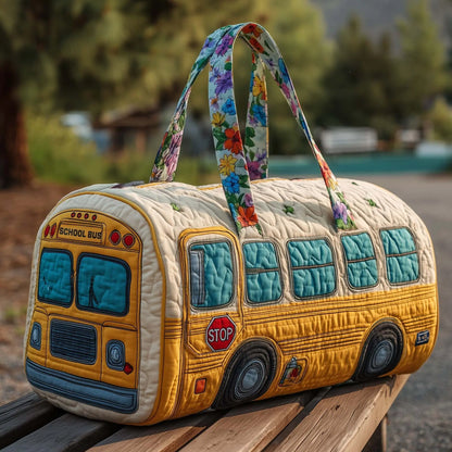Unisex Boho Quilted Weekender Travel Bag, Lightweight & Comfortable, Hippie Design