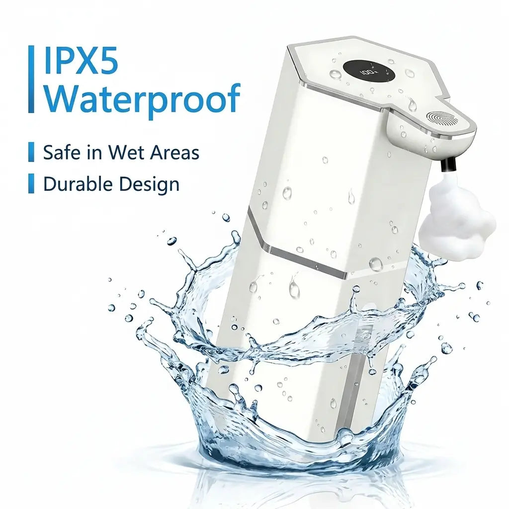 Automatic Touchless Soap Dispenser with Smart Sensor, USB Rechargeable, Waterproof, 12oz Capacity, Wall Mounted, 4 Adjustable Levels - Ideal for Bathroom and Kitchen Essentials, Perfect Gift Idea