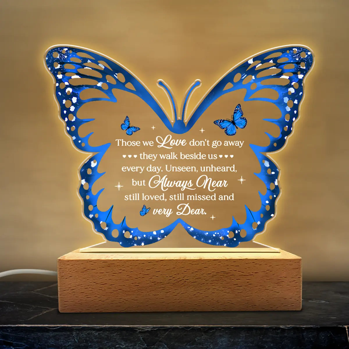 SANDJEST Mother'S Day Acrylic Night Light Table Bedside Bedroom USB Powered Decorative Light, Home Decoration, Gift for Sister Grandma