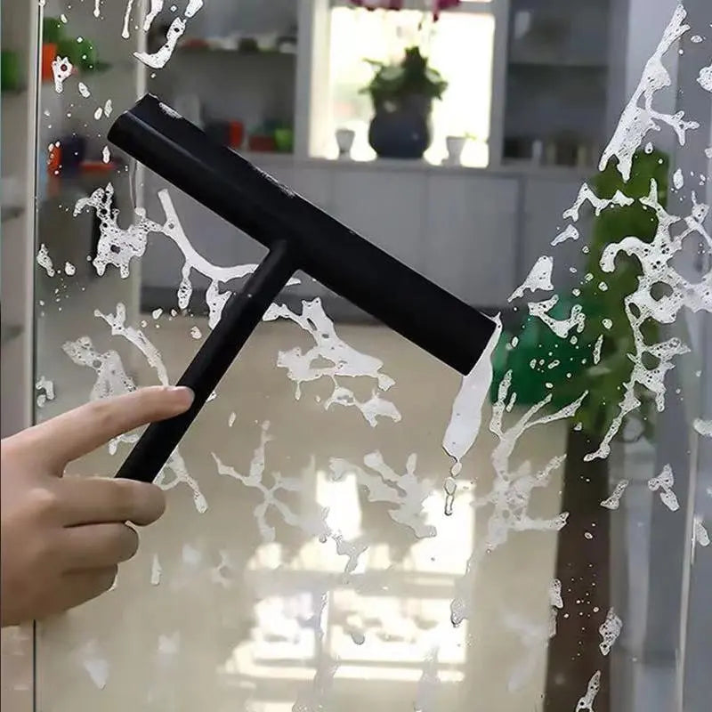 Solid Color Window Cleaning Squeegee, 1 Count Multifunctional Silicone Glass Scraper, Window Cleaning Brush, Household Cleaning Tool, Home Cleaning Tool, Cleaning Supplies