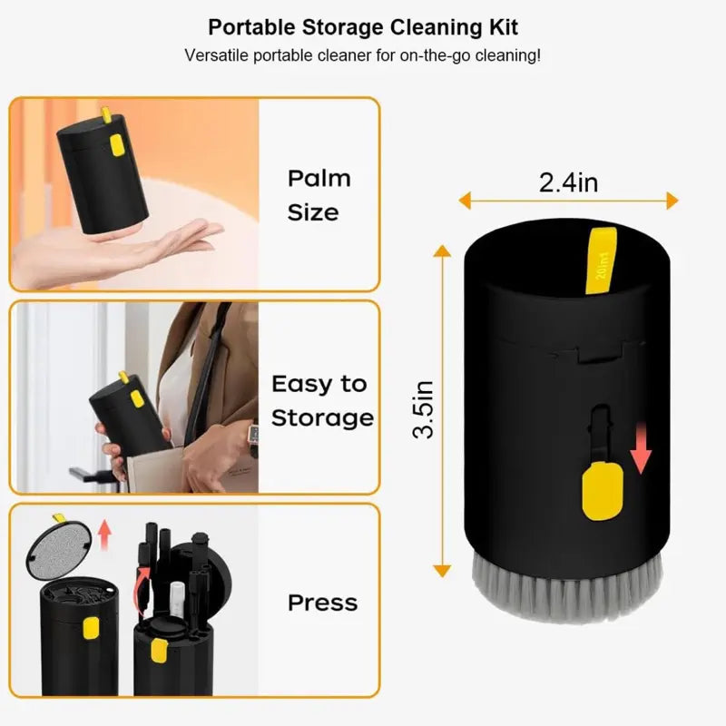Burnphoria Electronic Cleaning Bundle: 20-in-1 Cleaning Kit, Cleaning Gel, and 3-Pack Charging Cable Clips