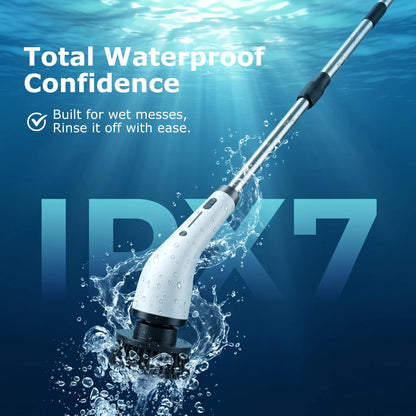 【Mother'S Day Gift】Cordless Electric Spin Scrubber, IPX7 Waterproof, 8 Brush Heads, Long Battery Life, Adjustable Speed, Extendable Handle, Durable Multi-Surface Kitchen Gadget, Kitchen Bathroom Cleaning Helper - Spin Mop, Utensils