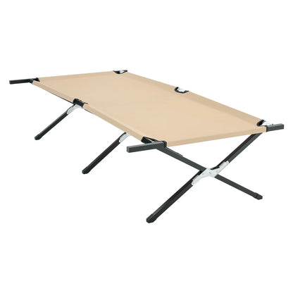 Collapsible Camping Cot, Portable Folding Bed for Camping, Outdoor Travel, Office Nap & Home Use, Heavy Duty Sleeping Cot for RV, Backyard, Beach & Indoor