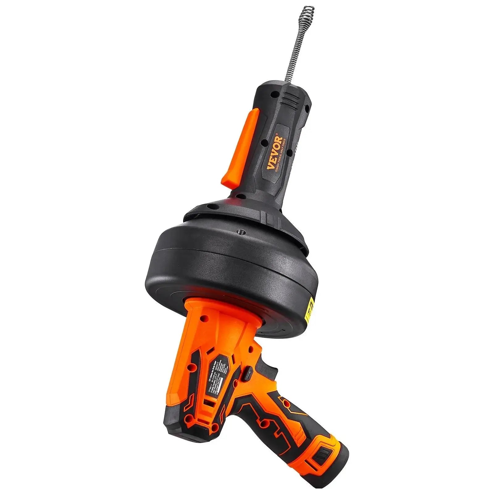 VEVOR 12V Electric Drain Auger, Summervibes, 25FT Cordless Plumbing Snake Auto Feed, Pipeline Snake Drain Clog Remover with Power Drill for 3/4"-2" Pipes, 2.0Ah Battery and Charger Included