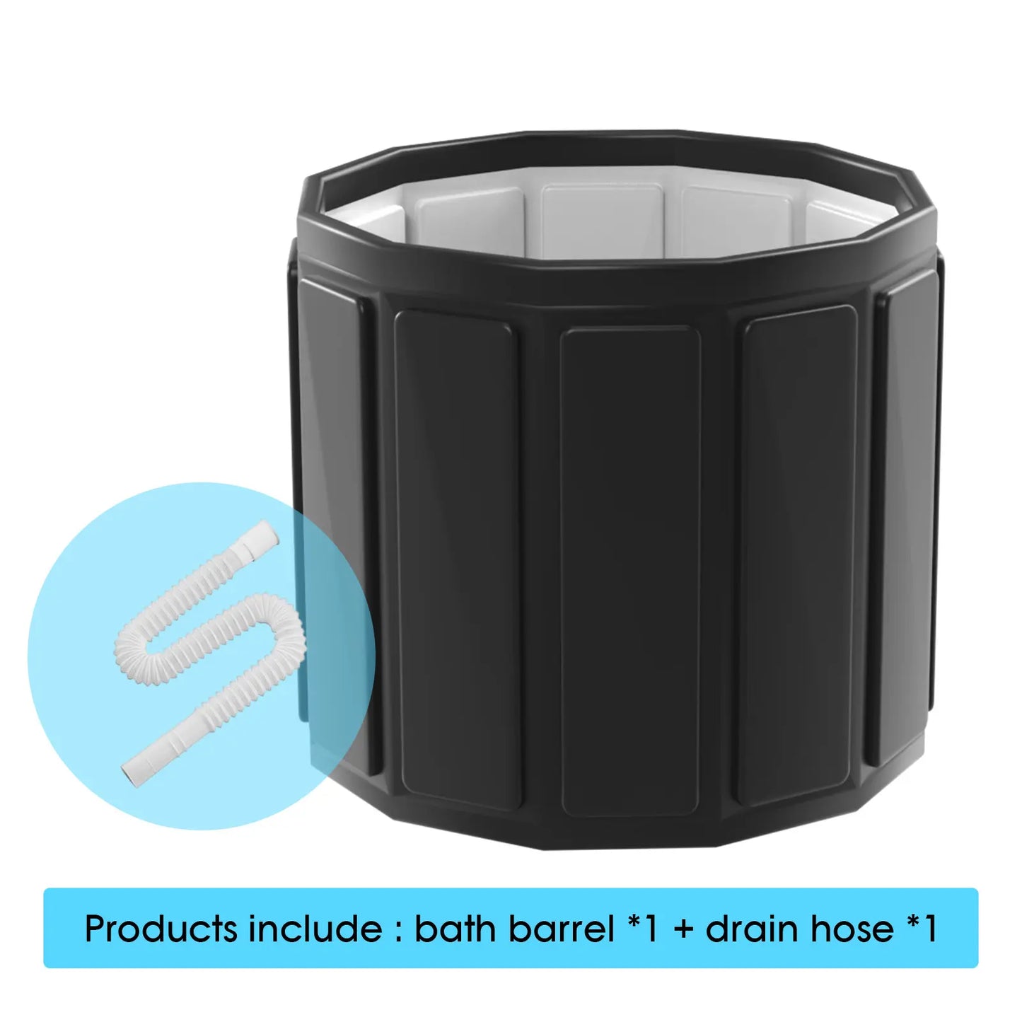 Portable Bathtub for Adults, Foldable Soaking Bathtub for Hot SPA & Ice Bath, Foldable Small Bathtub for Bathing, 6-Layer Insulated Portable Tub, Space-Saving（25.6" × 41.3"）#Summervibes