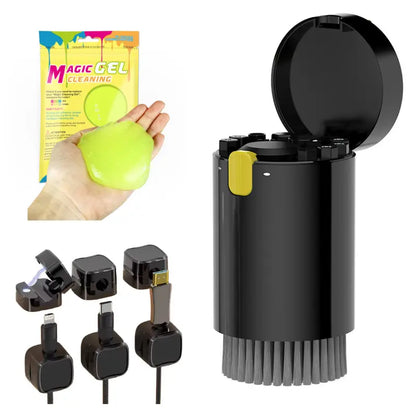 Burnphoria Electronic Cleaning Bundle: 20-in-1 Cleaning Kit, Cleaning Gel, and 3-Pack Charging Cable Clips