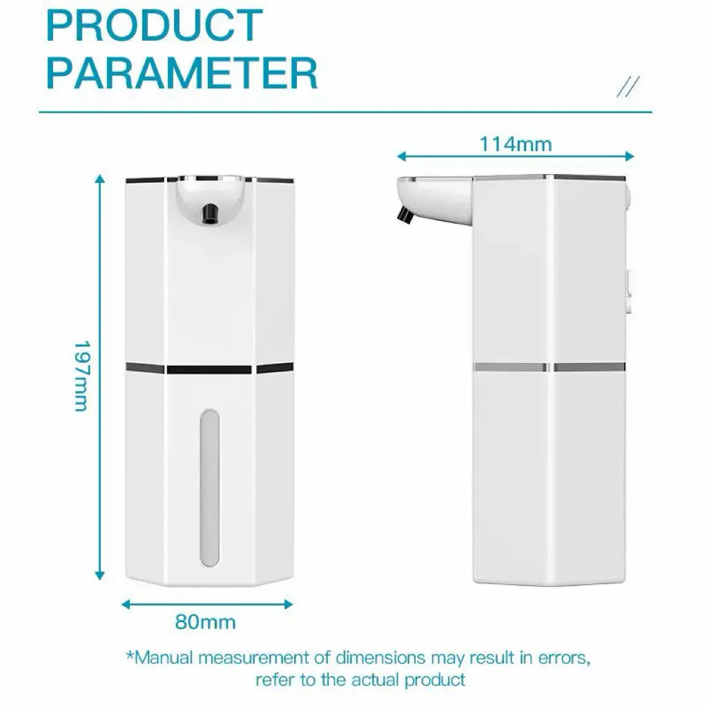 Automatic Touchless Soap Dispenser with Smart Sensor, USB Rechargeable, Waterproof, 12oz Capacity, Wall Mounted, 4 Adjustable Levels - Ideal for Bathroom and Kitchen Essentials, Perfect Gift Idea