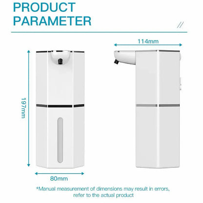 Automatic Touchless Soap Dispenser with Smart Sensor, USB Rechargeable, Waterproof, 12oz Capacity, Wall Mounted, 4 Adjustable Levels - Ideal for Bathroom and Kitchen Essentials, Perfect Gift Idea