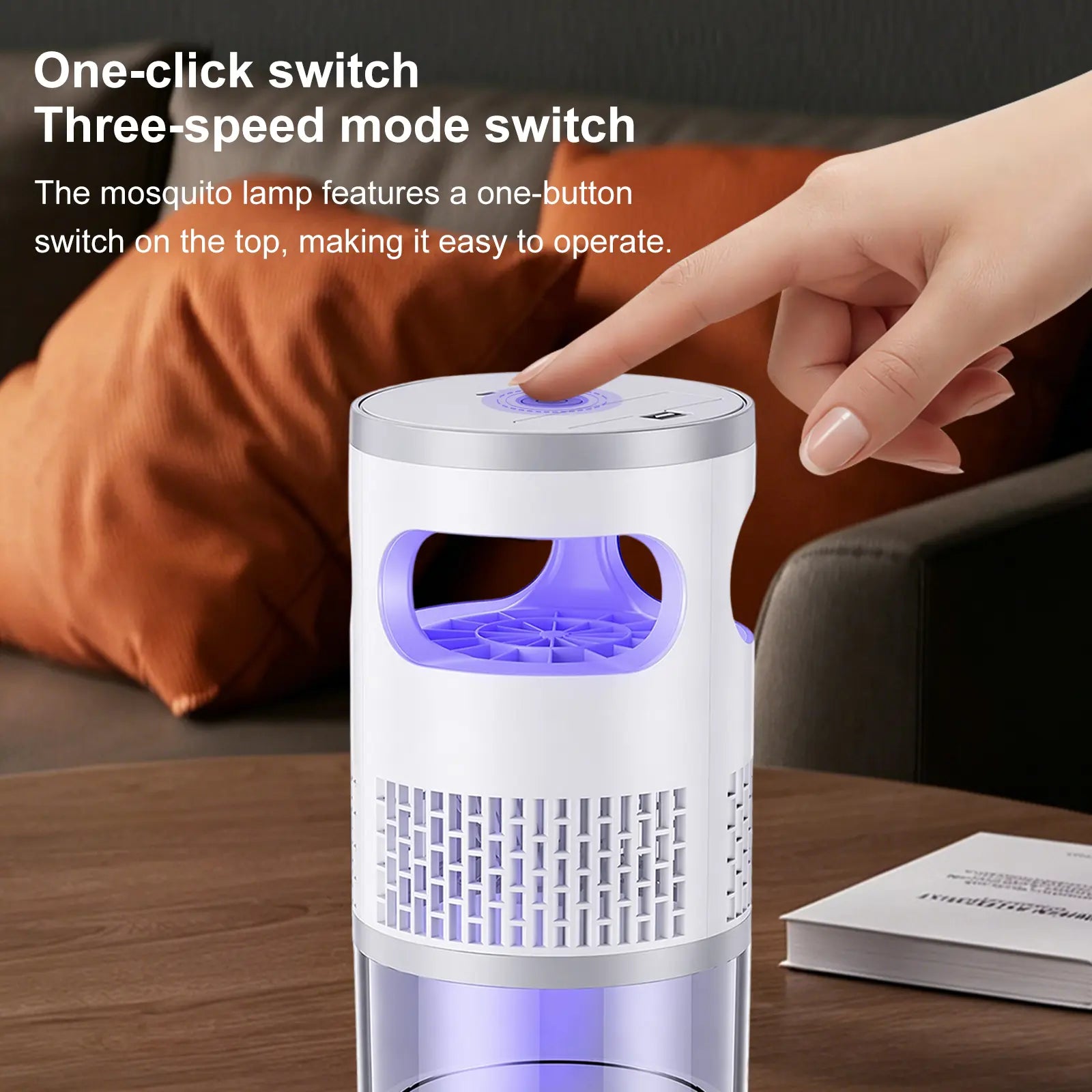 Gainstarx Indoor Insect Trap with Light and Suction Non Zapper Flying Bug Catcher for Mosquitoes Fruit Flies Gnats and Moths for Home Use