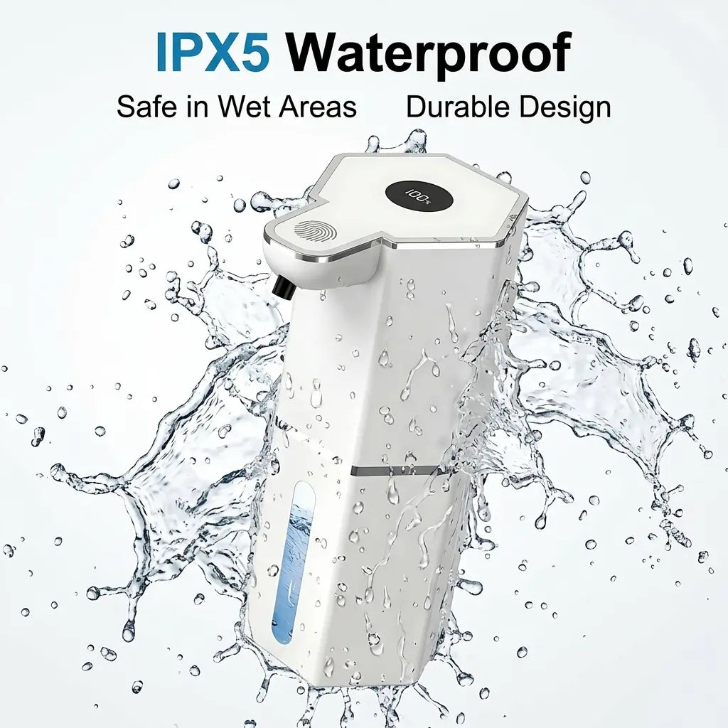 Automatic Touchless Soap Dispenser with Smart Sensor, USB Rechargeable, Waterproof, 12oz Capacity, Wall Mounted, 4 Adjustable Levels - Ideal for Bathroom and Kitchen Essentials, Perfect Gift Idea