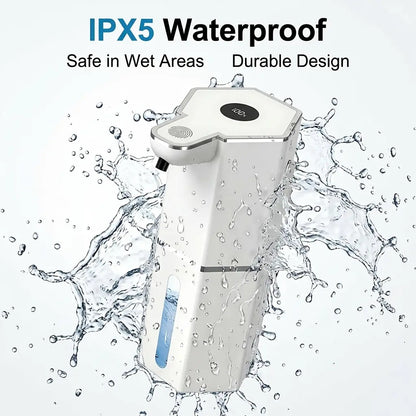 Automatic Touchless Soap Dispenser with Smart Sensor, USB Rechargeable, Waterproof, 12oz Capacity, Wall Mounted, 4 Adjustable Levels - Ideal for Bathroom and Kitchen Essentials, Perfect Gift Idea