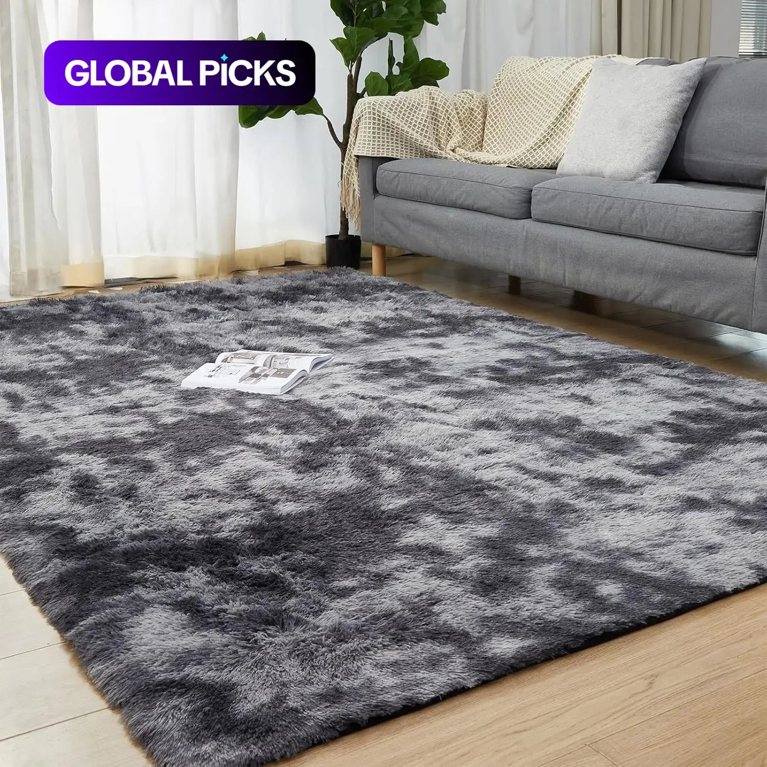 Shag Area Rugs for Bedroom Living Room,Ultra Soft Fluffy Area Rugs for Dorm, Indoor Carpet Nursery Rugs for Kids Room Home Decor #GLOBAL PICKS